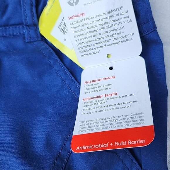 Code Happy Nanotex Certainty Plus Navy Blue Scub Bottom Pants Ladies Sz Sm Tall - Picture 6 of 10